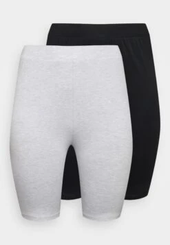 2 Pack- Shorts - Black/Mottled Light Grey -Chic Mode Shop 08413f466fc7441db48280bc389d35bf