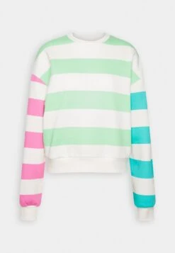 Even&Odd Sweatshirt - Light Green/Light Blue/White