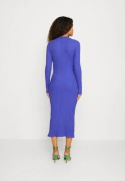 Even&Odd Circ Long Sleeves Midi High Slit Dress - Jumper Dress - Blue -Chic Mode Shop 1160c199d8e24ff484e5e2971709ba26