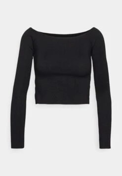 Offshoulder Basic- Jumper - Black -Chic Mode Shop 1b3fbc791afd44cb84625a8305ac4049