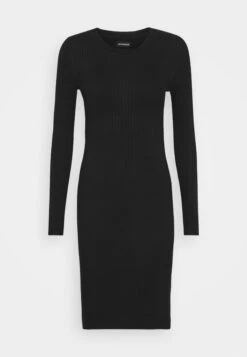 Even&Odd Crew Ausschnitt Ripp Basic Bodycon Mini Strickkleid - Shift Dress - Black -Chic Mode Shop 1bbca2b12e034cee8d93e01c4e0985b9