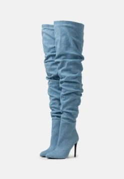 Even&Odd High Heeled Boots - Blue Denim -Chic Mode Shop 2367da43450547ebb23809f752b26270