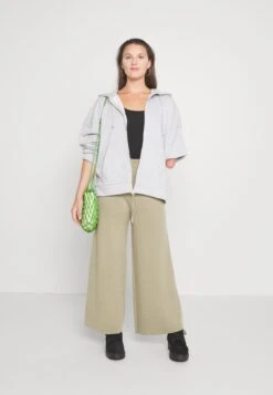 Even&Odd Zip-Up Sweatshirt - Mottled Grey -Chic Mode Shop 23dfde5f6f3c4ddeb202ecf8a25a0aef