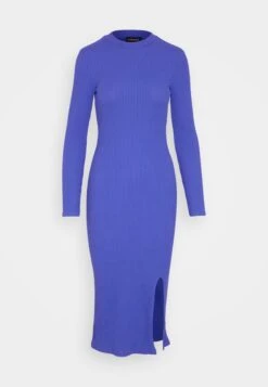 Even&Odd Circ Long Sleeves Midi High Slit Dress - Jumper Dress - Blue -Chic Mode Shop 2dbe7fef8e674a38a51b98c507a4a647
