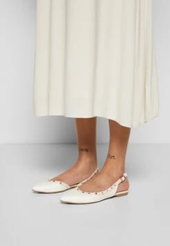 Even&Odd Slingback Ballet Pumps - White -Chic Mode Shop 42f16e94a980440383f182d130a3d62d