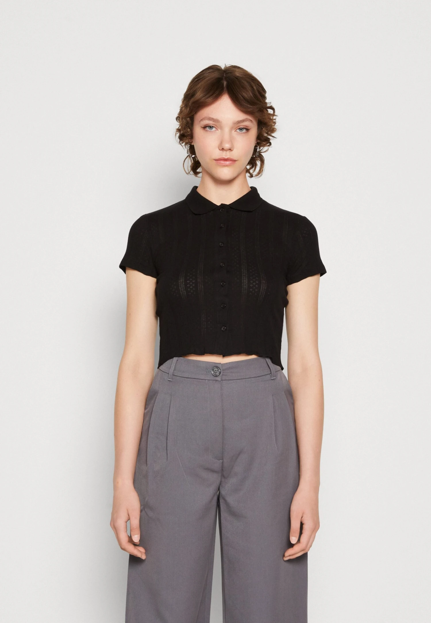 Even&Odd Button-Down Blouse - Black 1 Even&Odd Button-Down Blouse - Black