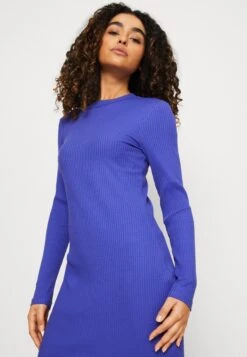 Even&Odd Circ Long Sleeves Midi High Slit Dress - Jumper Dress - Blue -Chic Mode Shop 45d3562df101492d9b6d486d7ef2dc61