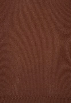 Long Sleeved Top - Brown -Chic Mode Shop 48282408e81143f28939cae34db8a99e