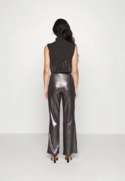 Trousers - Black/Silver -Chic Mode Shop 4c2876e02daa44629dc2ecc5c575dc79