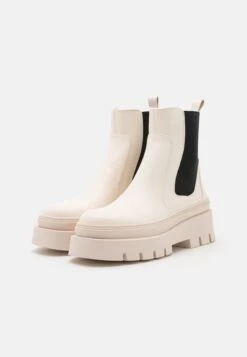 Even&Odd Platform Ankle Boots - Offwhite -Chic Mode Shop 537a18e7610f48eeb2083197a9a1e4f0