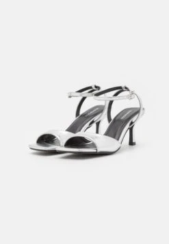 Even&Odd High Heeled Sandals - Silver -Chic Mode Shop 5c3b949686a54a868b649b1fff5a4442