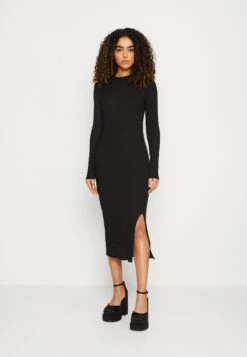 Even&Odd Circ Long Sleeves Midi High Slit Dress - Shift Dress