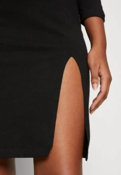 Even&Odd Square Neck Quarter Sleeves Bodycon Mini - Jersey Dress - Black -Chic Mode Shop 82fe6249ec7d4007b22d40b8ff71300b