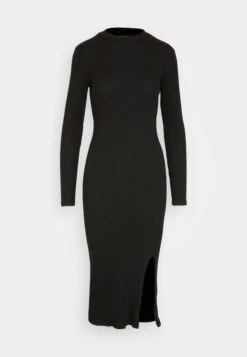 Even&Odd Circ Long Sleeves Midi High Slit Dress - Shift Dress -Chic Mode Shop 99fe3bd0627143fca3839945025a19ba