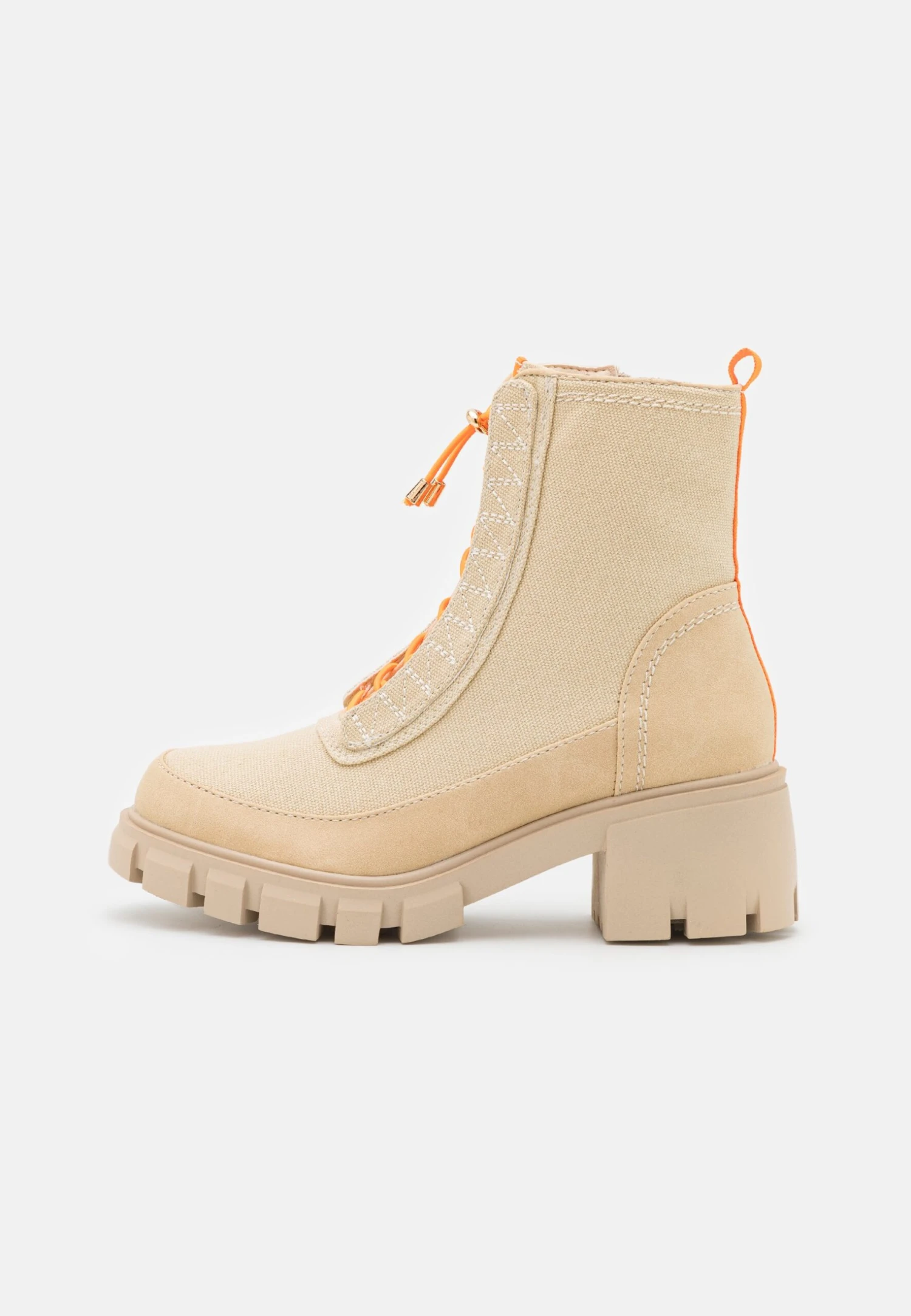 Even&Odd Lace-Up Ankle Boots - Beige 2 Even&Odd Lace-Up Ankle Boots - Beige - Image 2
