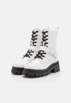 Platform Ankle Boots - White -Chic Mode Shop b5d535d3260e4507b50afd81862dc45b