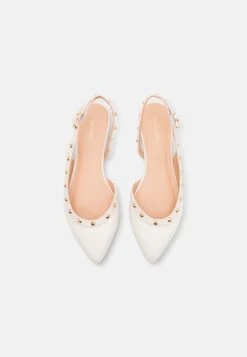 Even&Odd Slingback Ballet Pumps - White -Chic Mode Shop bb07c986a5984b59a12afcc6b78dc620