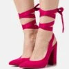 Even&Odd Lace-Up Heels - Pink