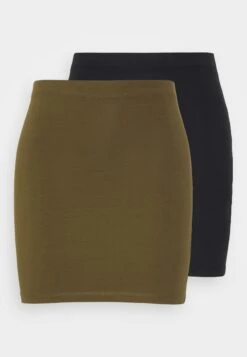 2 Pack - Pencil Skirt - Black/Khaki -Chic Mode Shop cd6505136f9441d18d36d80338845f75