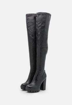 Even&Odd Over-The-Knee Boots - Black -Chic Mode Shop cf4068de29fe450d948e54a05d827da1