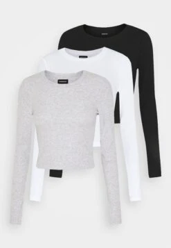 Even&Odd 3Er Pack - Long Sleeved Top - Black/White/Light Grey 12 Even&Odd 3Er Pack - Long Sleeved Top - Black/White/Light Grey -Chic Mode Shop e6d1151a132f4a9fbf97cbd907a28204