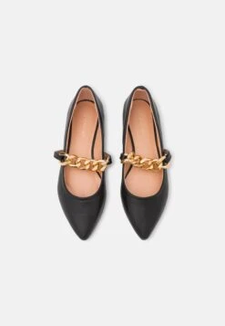 Even&Odd Ankle Strap Ballet Pumps - Black -Chic Mode Shop f1fcd7d317354404907505783a71187f