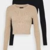 Even&Odd 2 Pack - Jumper - Black/Sand